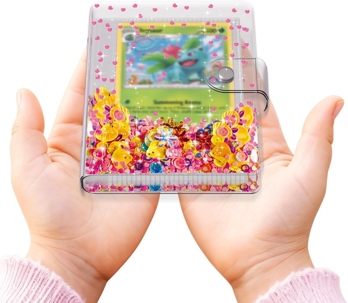 Solidchoice - Transparante Roze Kaartmap voor Pokemon met 60 Kaarten
