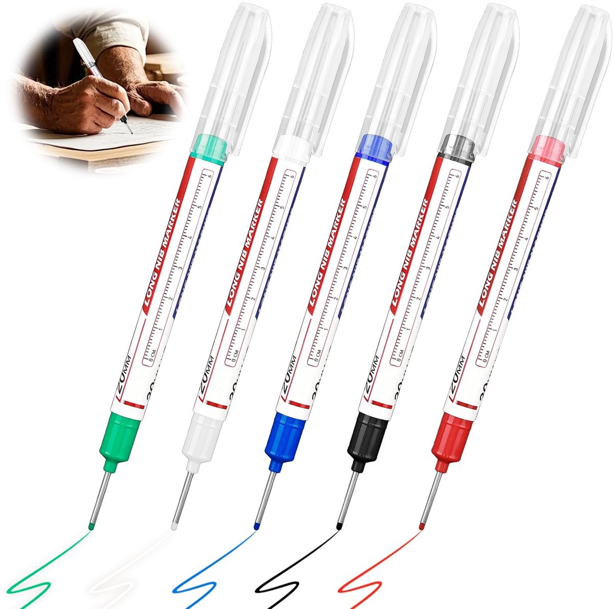 Solidchoice - Set van 5 Diepe Gat Markers met Lange Punt
