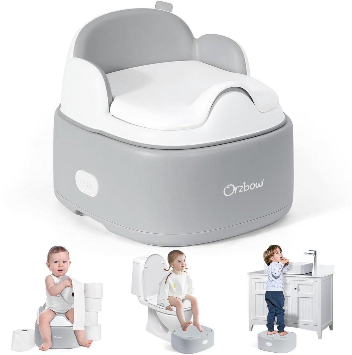 Solidchoice - Multifunctionele Toiletbril voor Kinderen met Voetsteun