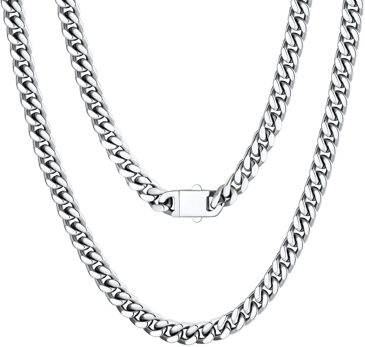 Solidchoice - Stalen Zilveren Ketting voor Mannen 66 cm