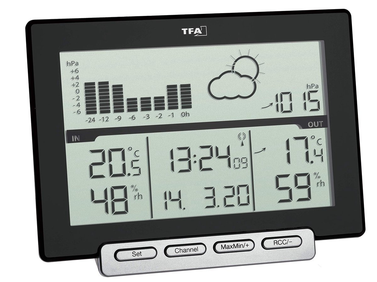 Solidchoice - Draadloos Weerstation met Binnen- en Buitentemperatuurmonitoring