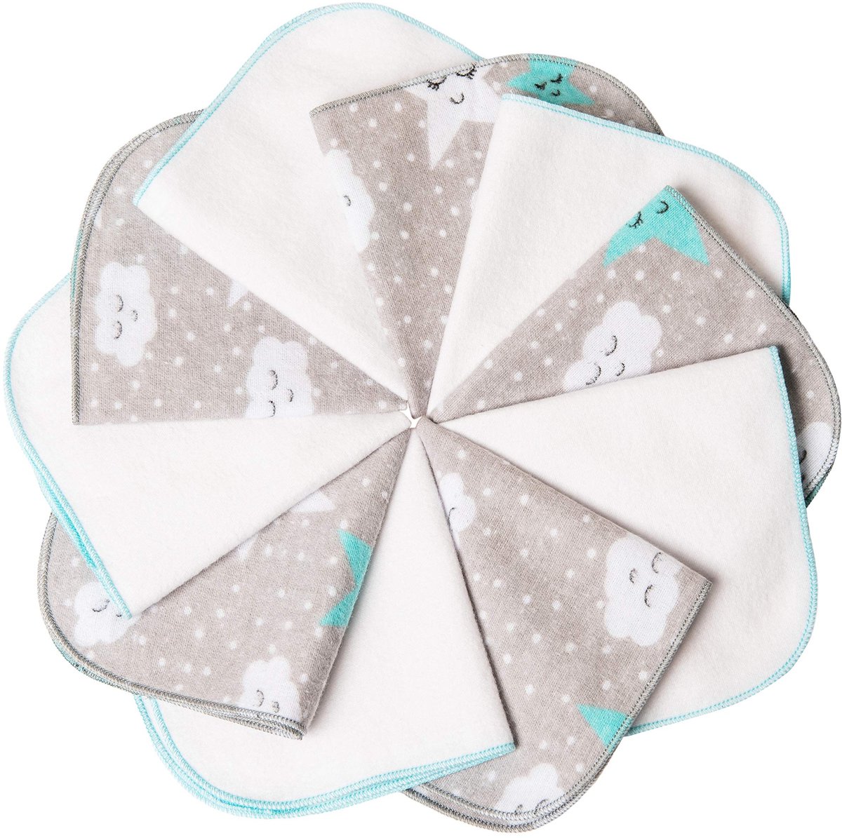 Solidchoice - Set van 10 Muslin Doeken voor Baby's, 25 x 25 cm