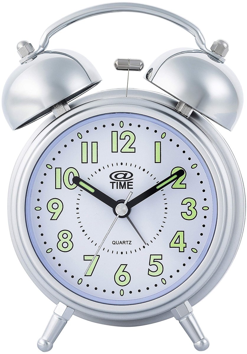 Solidchoice - Analoge Tafelwekker met Alarmfunctie en Verlichting