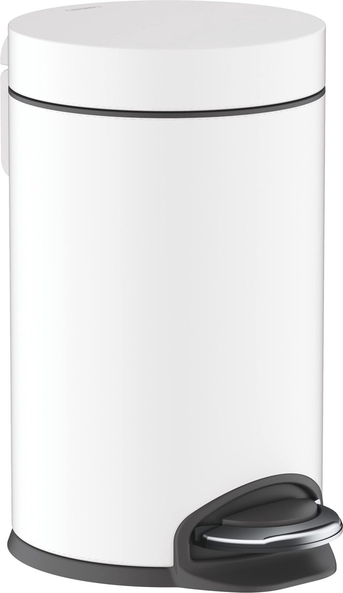 Solidchoice - Pedal Bin 3L in Matt Wit met Verwijderbare Binnenemmer