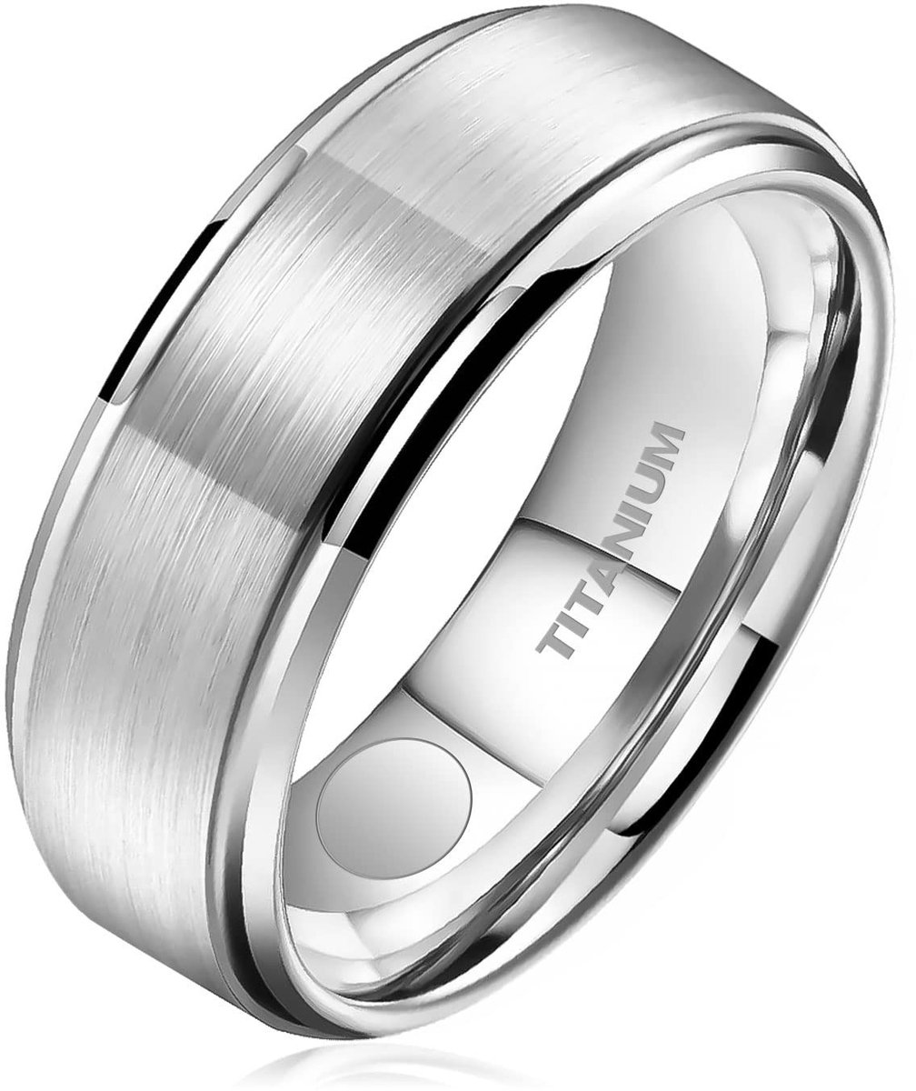 Solidchoice - Titanium Magnetische Ringen voor Mannen en Dames