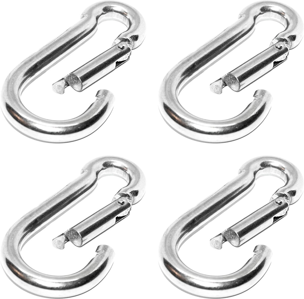 Solidchoice - Carabiner Haak Standaard Verbinding met Snap Clasp, 4 Stuks