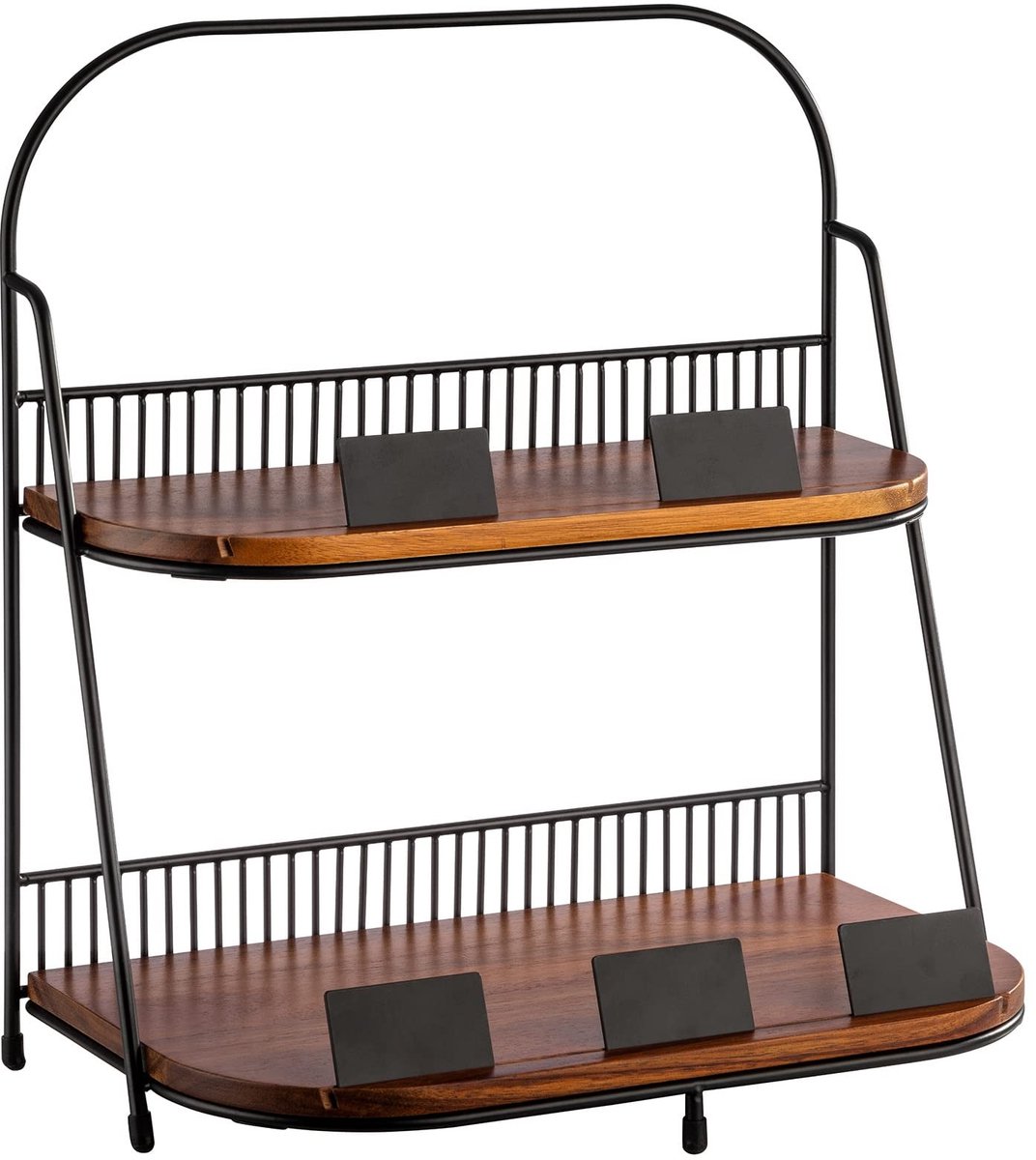 Solidchoice - 2-laags Standaard met Acaciahouten Planken