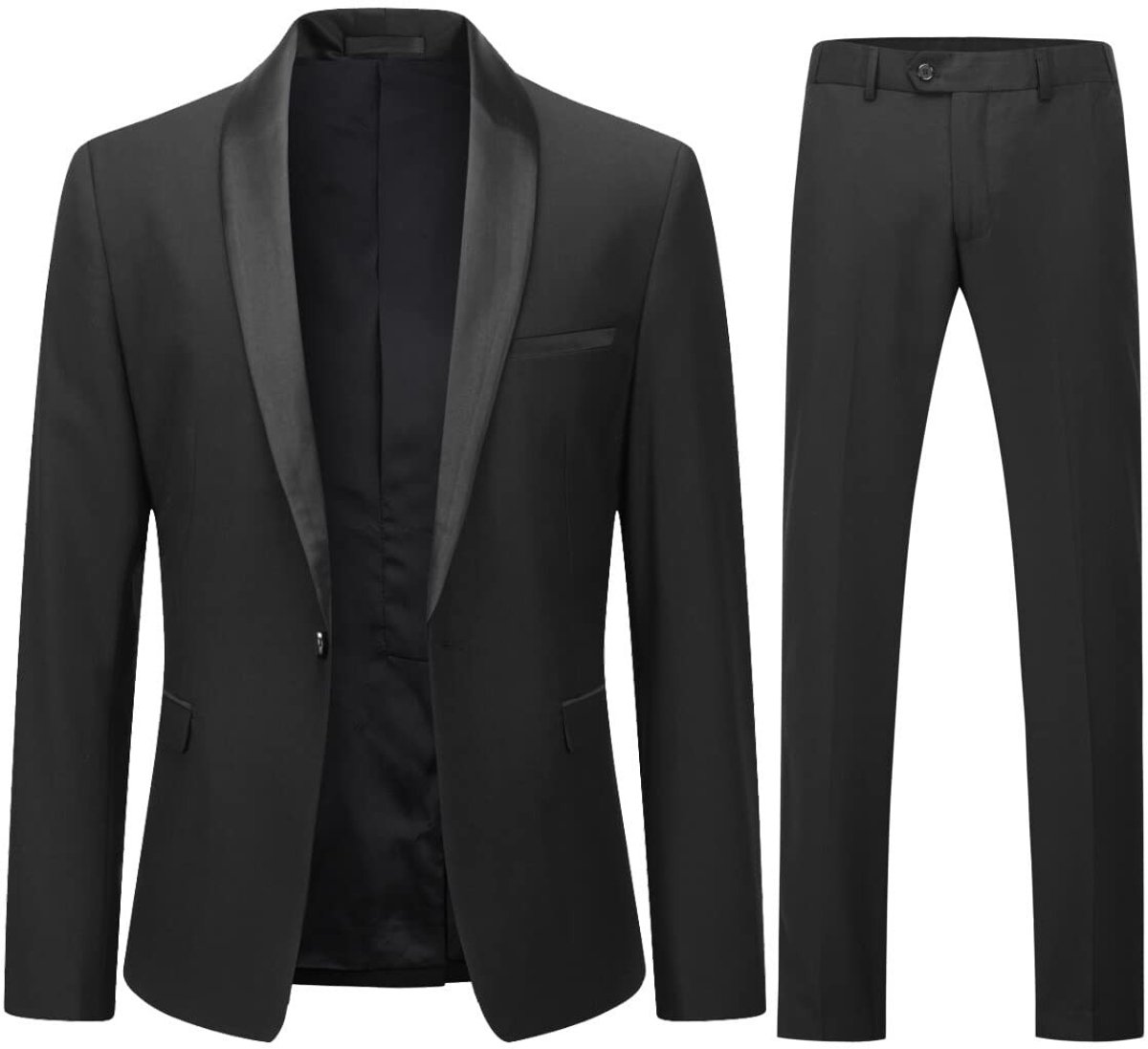 Solidchoice - Heren 2-Piece Pak met Slim Fit voor Feestelijke Gelegenheden