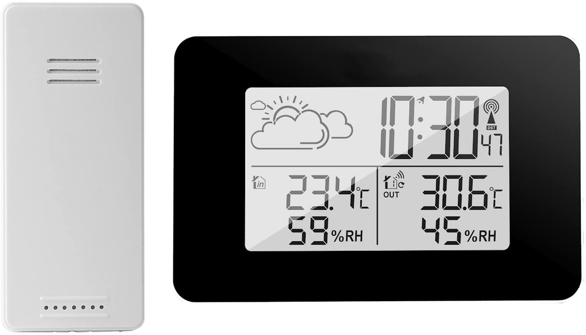 Solidchoice - Draadloze Weerstation met Buiten Sensor en LCD Display