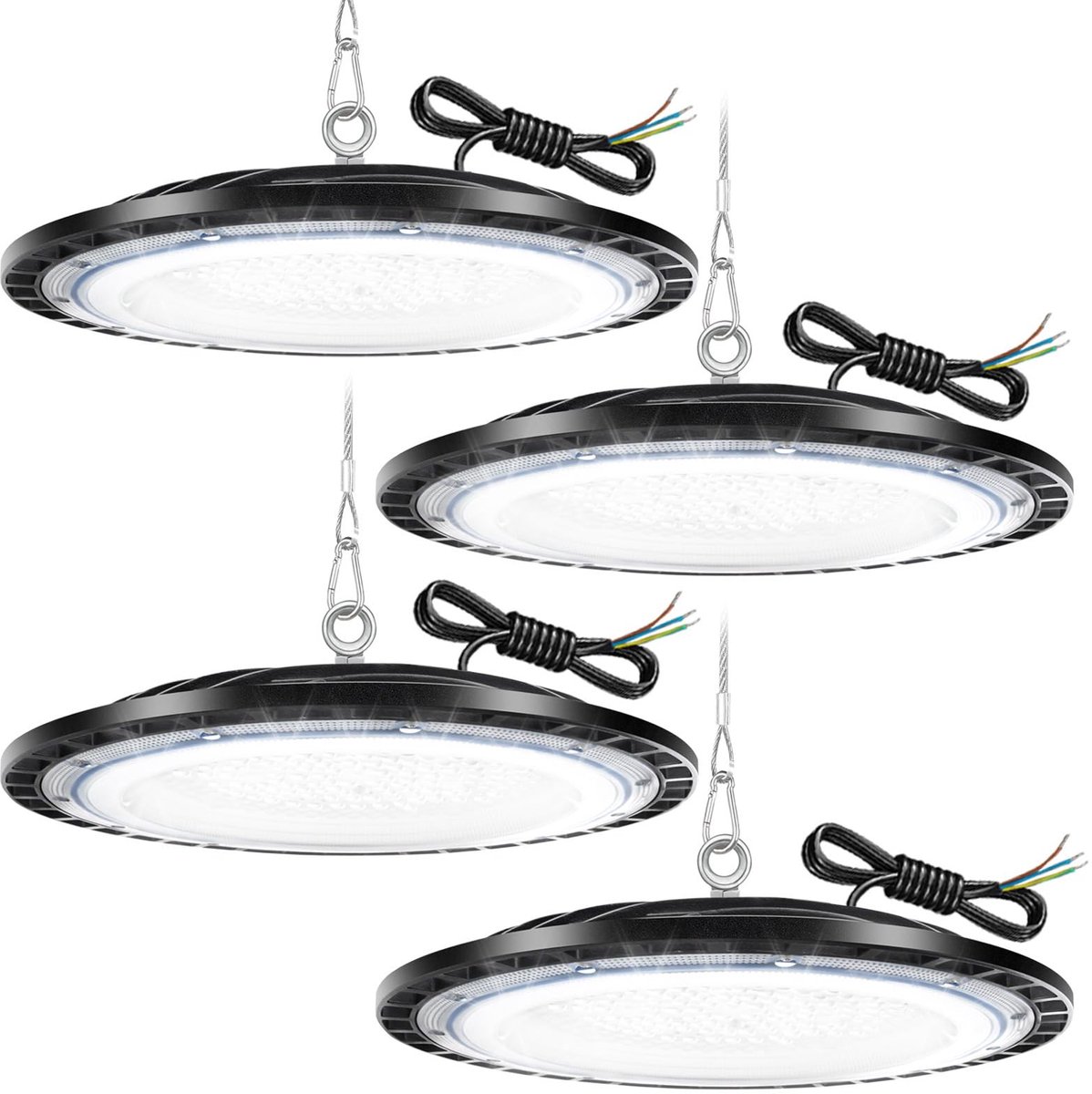 Solidchoice - 4 Stuks 200W LED Werkplaatslampen IP65 Waterproof