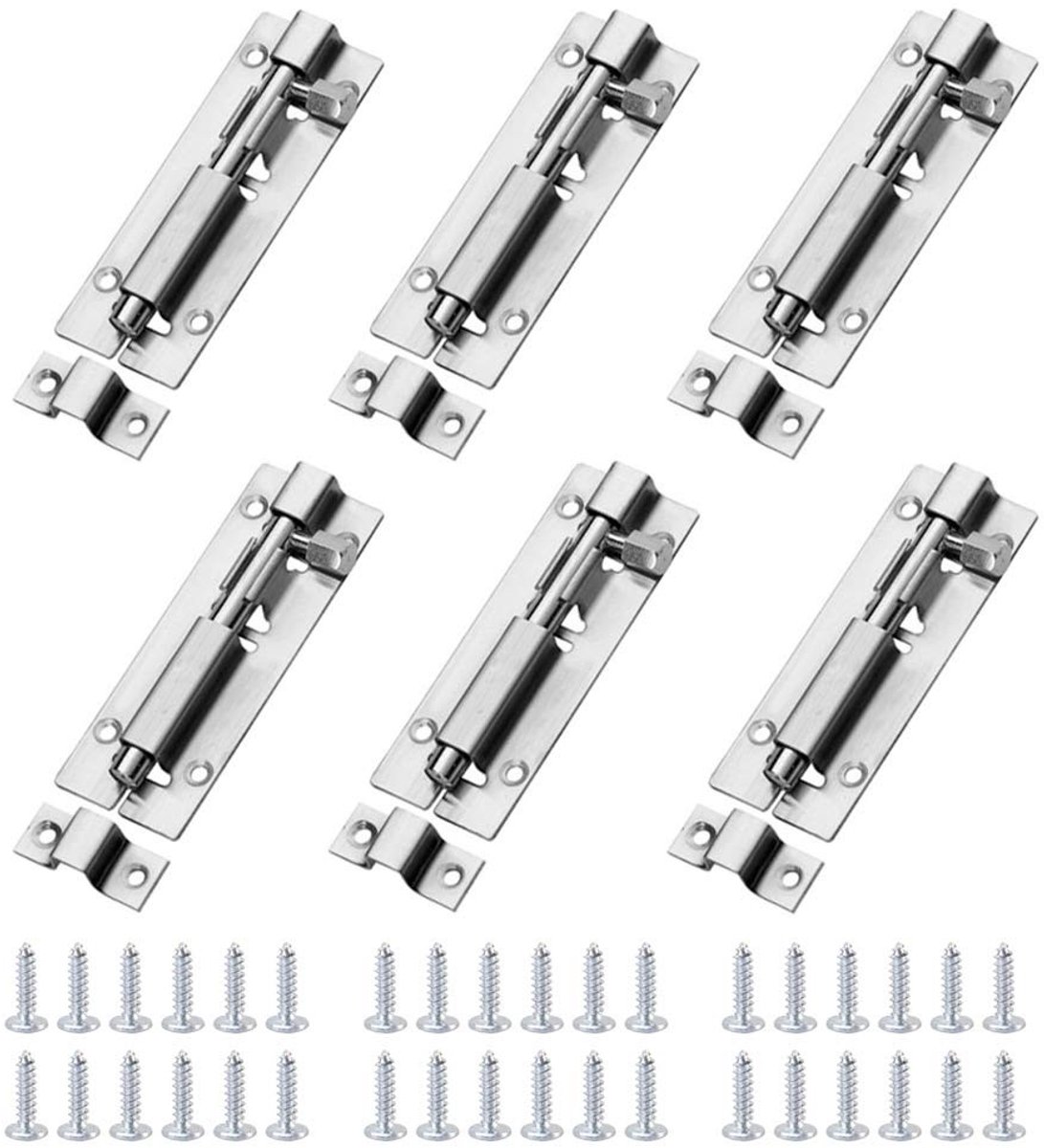Solidchoice - Set van 6 RVS Deurbouten met Schroeven