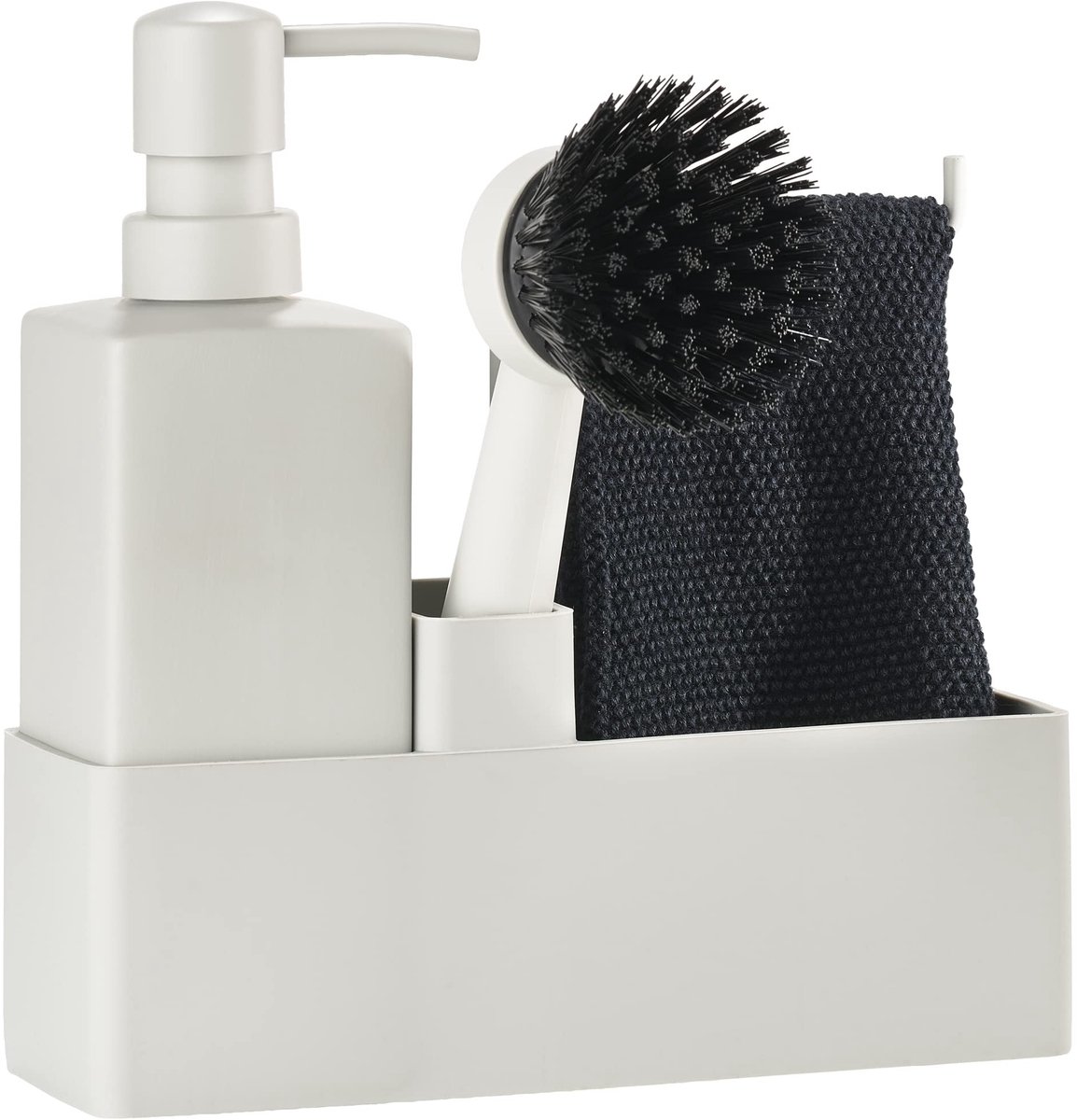 Solidchoice - Afwas Set met Zeepdispenser, Afwasborstel en Keuken Organizer