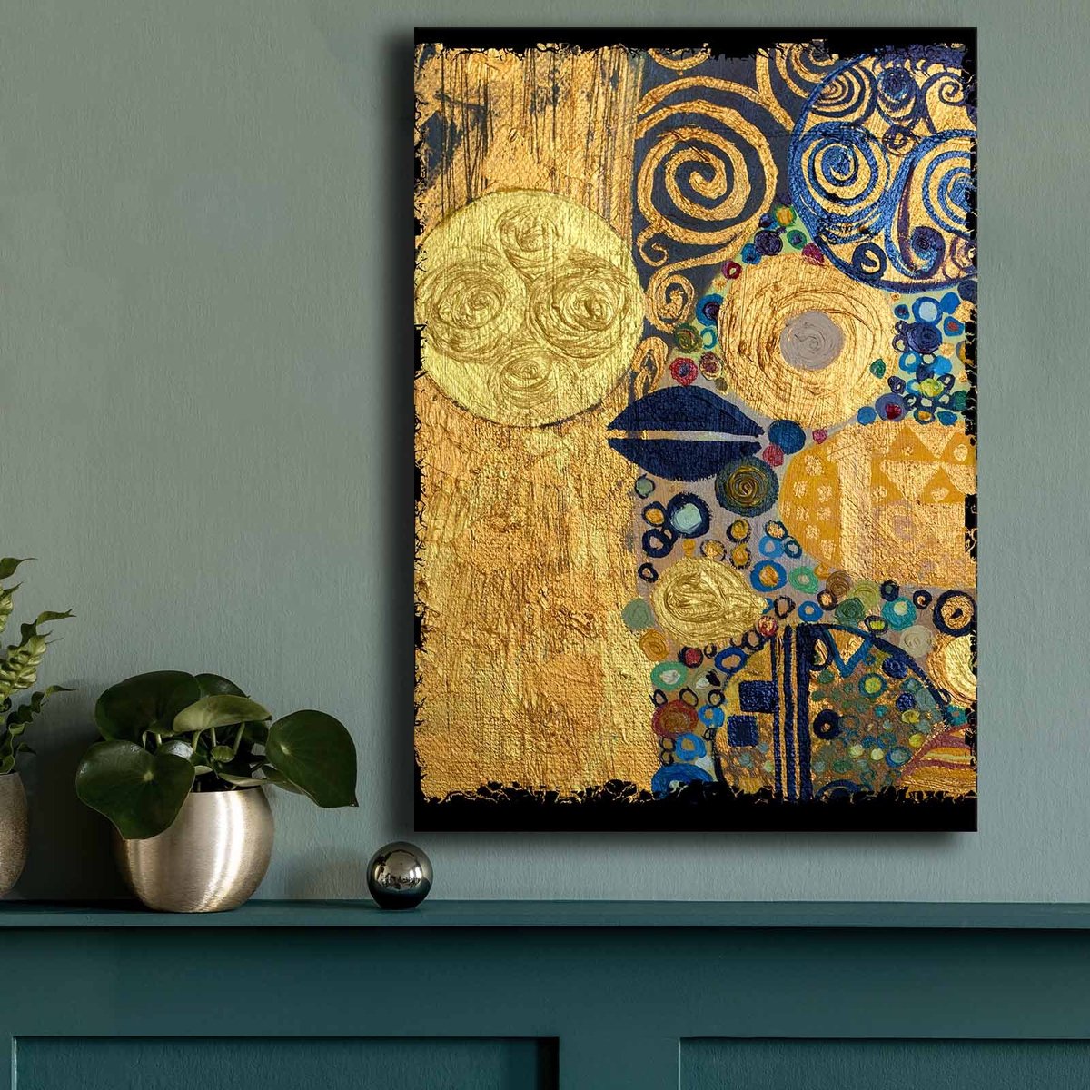 Asir - Schilderij - Veelkleurig - 70 x 100 cm