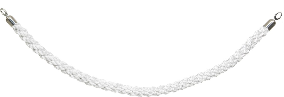 Securit® Classic Chrome gevlochten touw in wit
