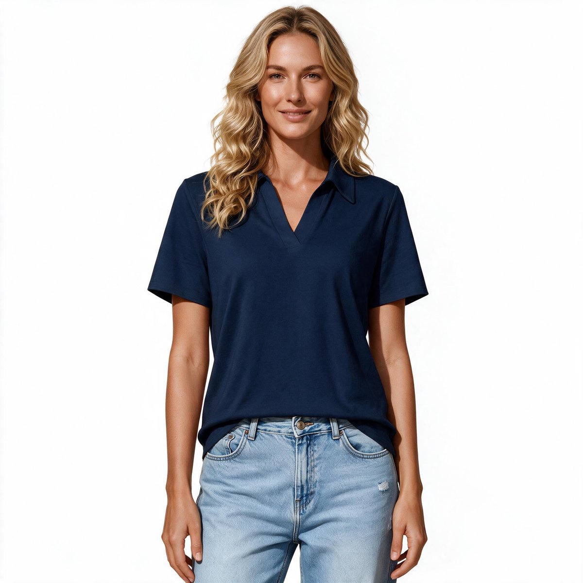 Imily Bela Dames Polo Shirt met Korte Mouwen