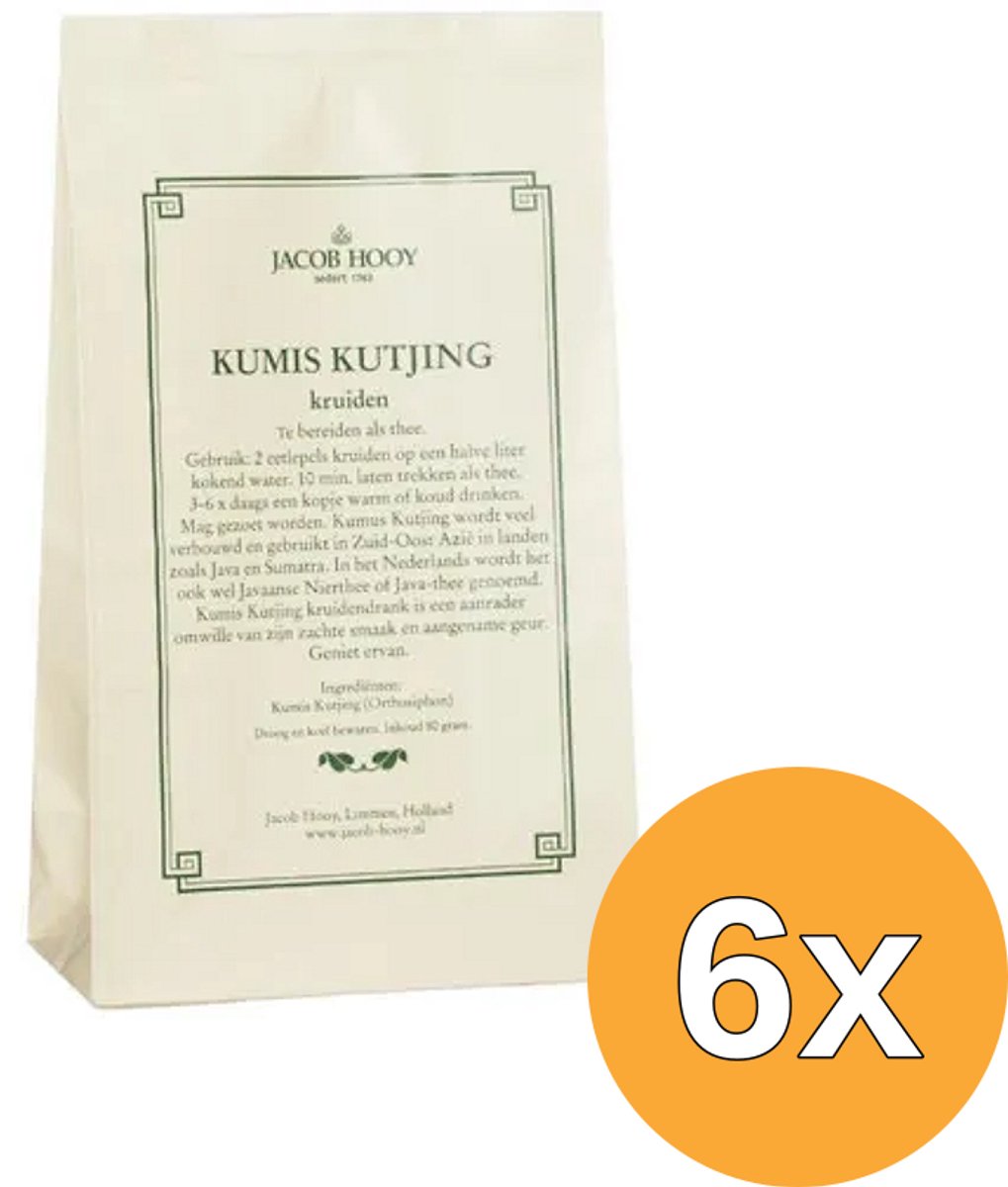 6x Jacob Hooy Kumis Kutjing (80 gr)