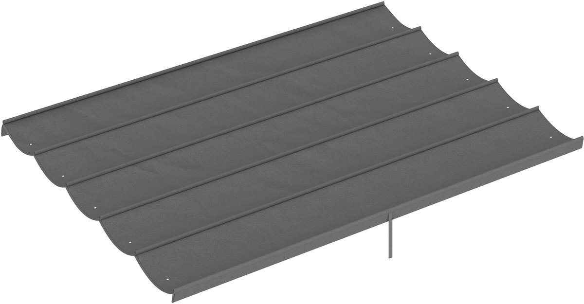 Outsunny - Vervangend luifeldoek - Polyester - 350x260cm - Lichtgrijs