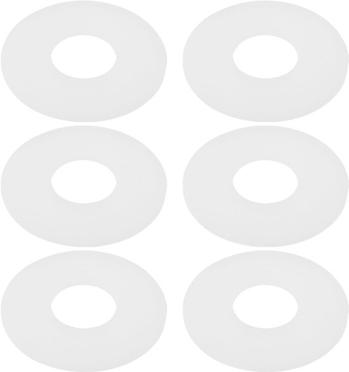 Spoelklep Afdichting 6 Stuks - Siliconen Seal - Afdichting Pakking - Vervanging - Compatibel met TOTO THU128 - Afmetingen 9x3,5x0,3 cm - Afsluitring