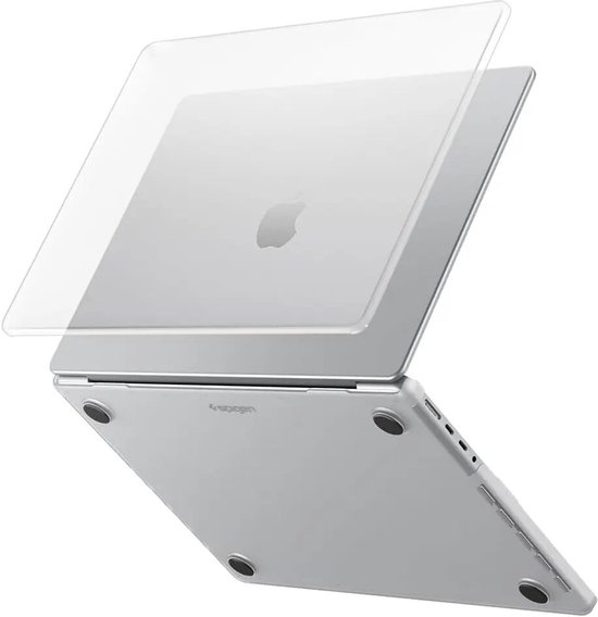 Spigen | Hoes Geschikt voor Macbook Pro 16 Inch (M5/M4/M3/M2/M1) | Air Skin | Back Cover | Verhoogde TPU-Voetjes | Hardcase Transparant