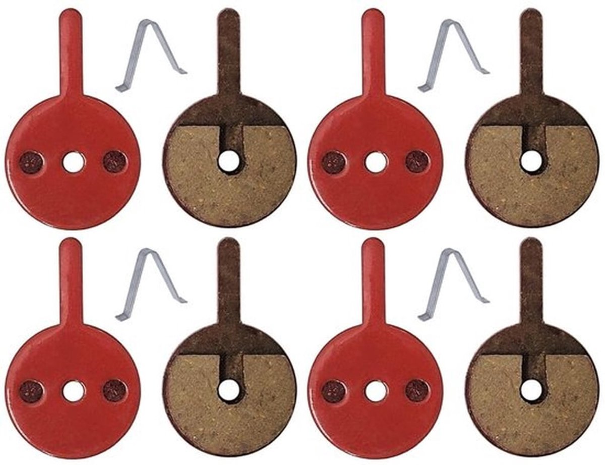 Schijfrem Pads 4 Sets - Halfmetaal/Hars - Vervanging Voor Voor-/Achterremmen - Duurzaam - Gemakkelijk Te Installeren - Goed Remvermogen - Remblokken