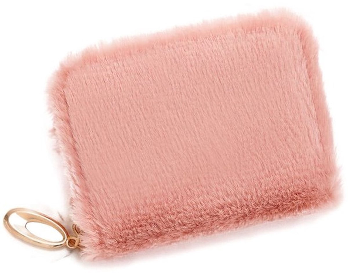 Portemonnee Mini - Damesportemonnee - Ritssluiting - Opbergvak - Muntvak - Polyester fleece 11 x 7,7 cm