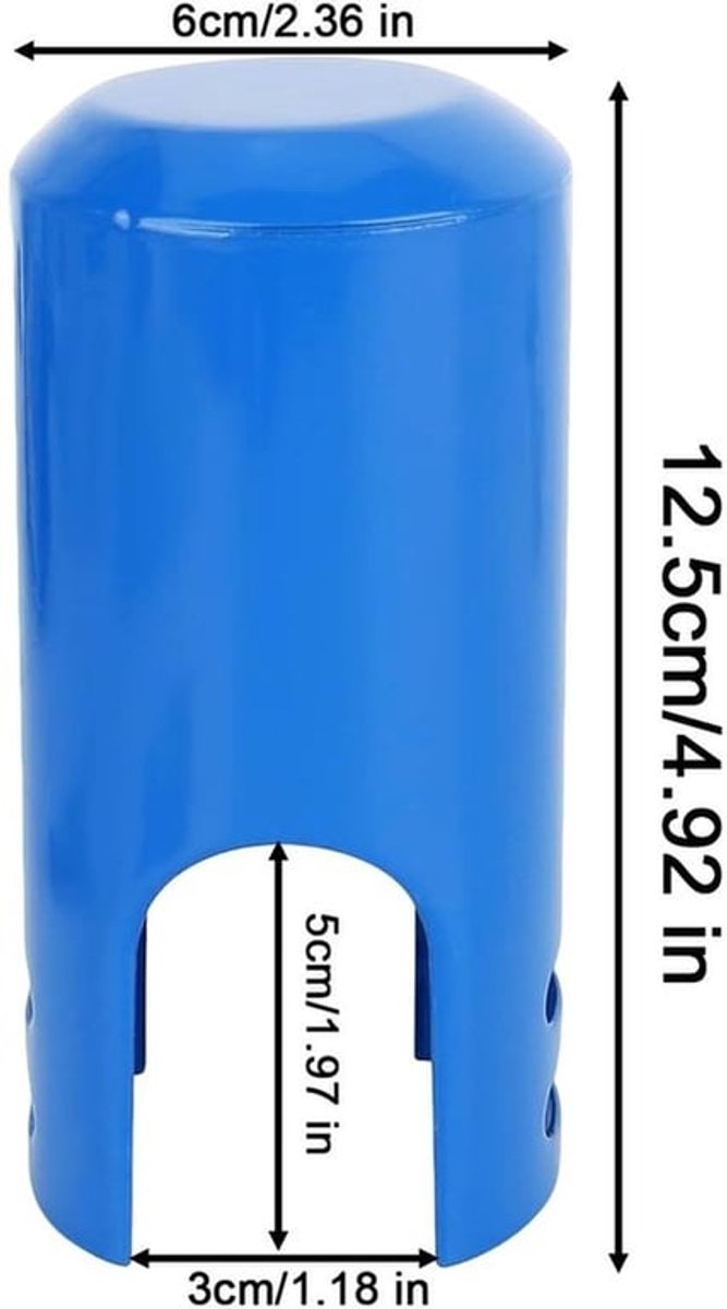 Buitenkraan Vergrendelingssysteem Duurzaam - Slot - Geschikt voor Tuinkranen - Hoogwaardig Smeedijzer - Beschermkap - Blauw - Kraanbeveiliging