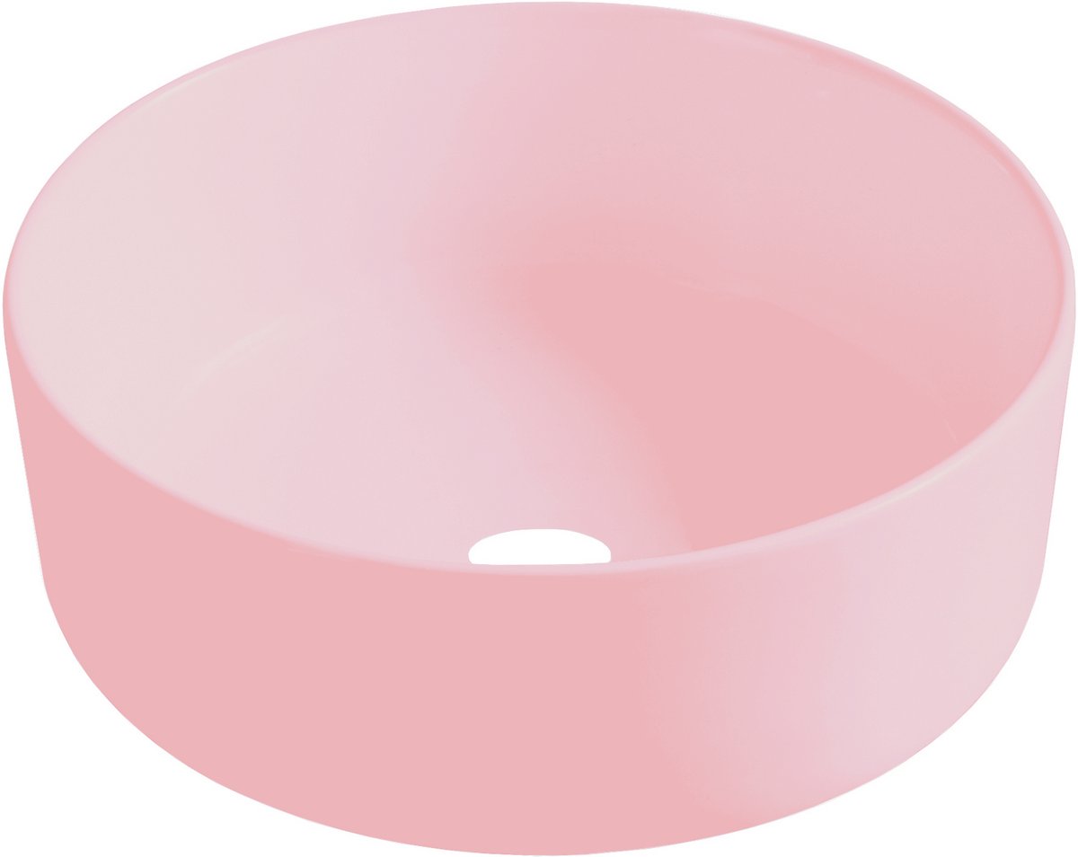 Opbouw waskom Sanitado rainbow 40cm x 12cm keramiek in mat roze