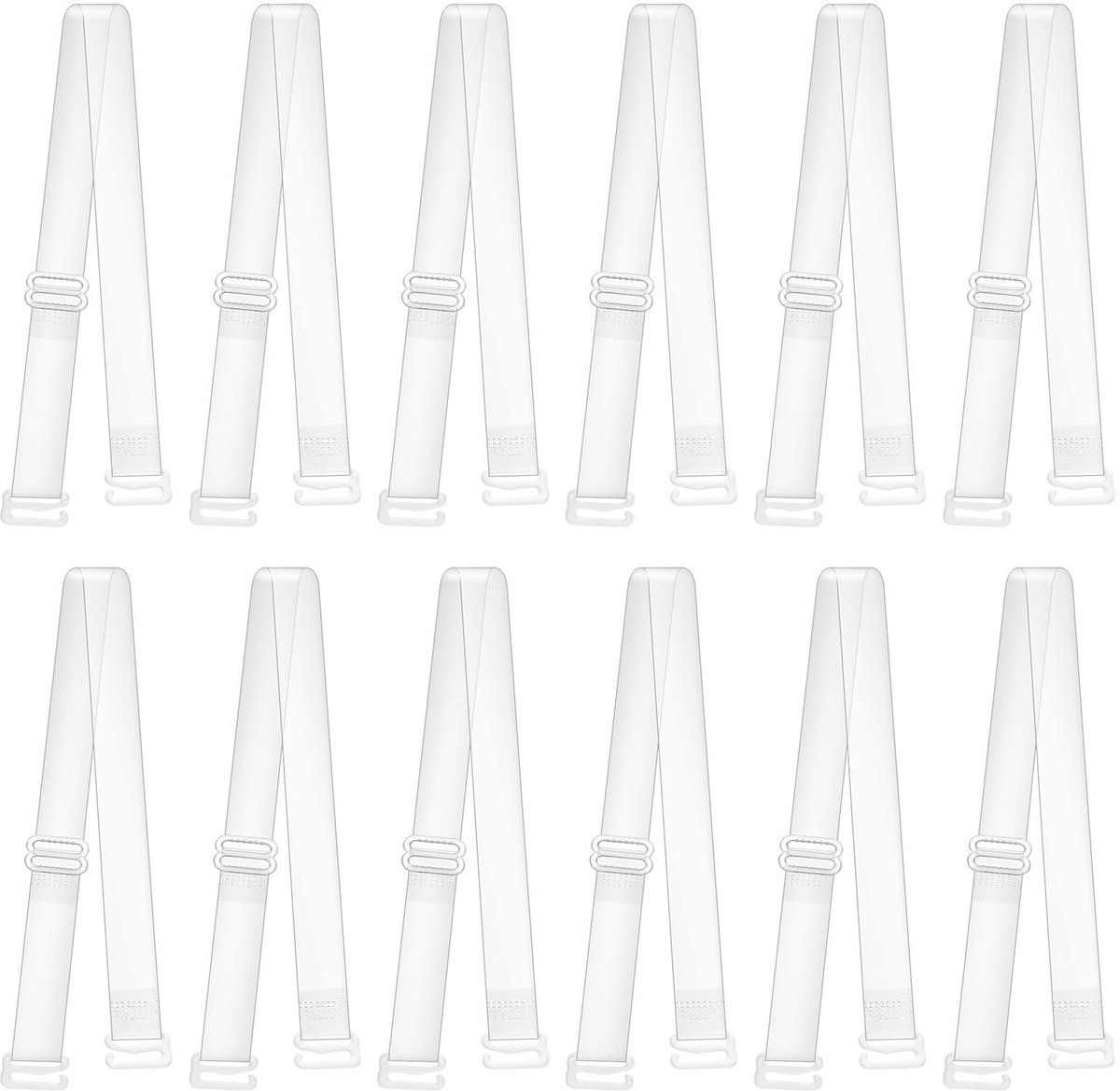 Solidchoice - 6 Stuks Duidelijke Verstelbare Bh-Hangriemen voor Dames