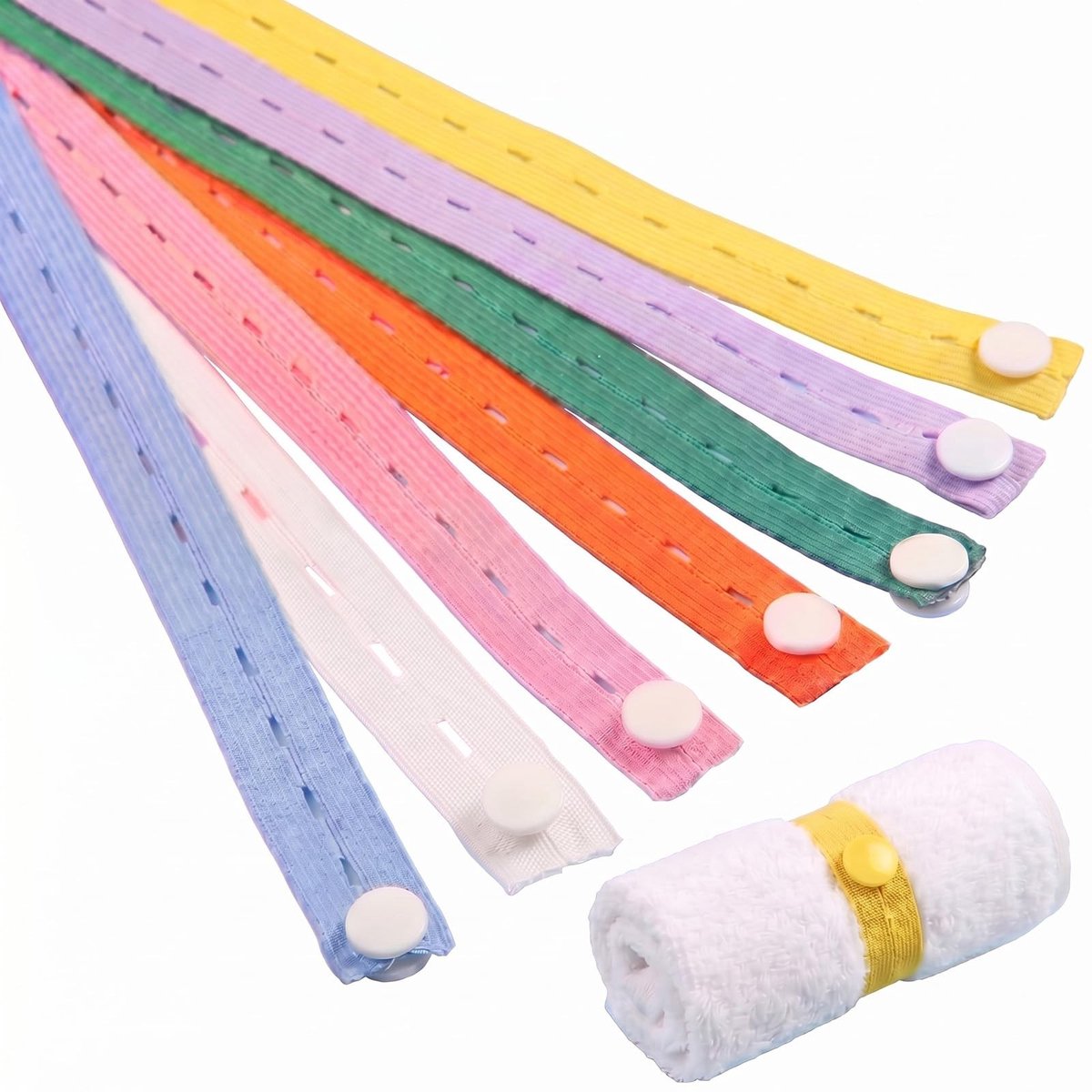 Solidchoice - Elastische Opbergriemen met Gespsluitingen, 50 Stuks