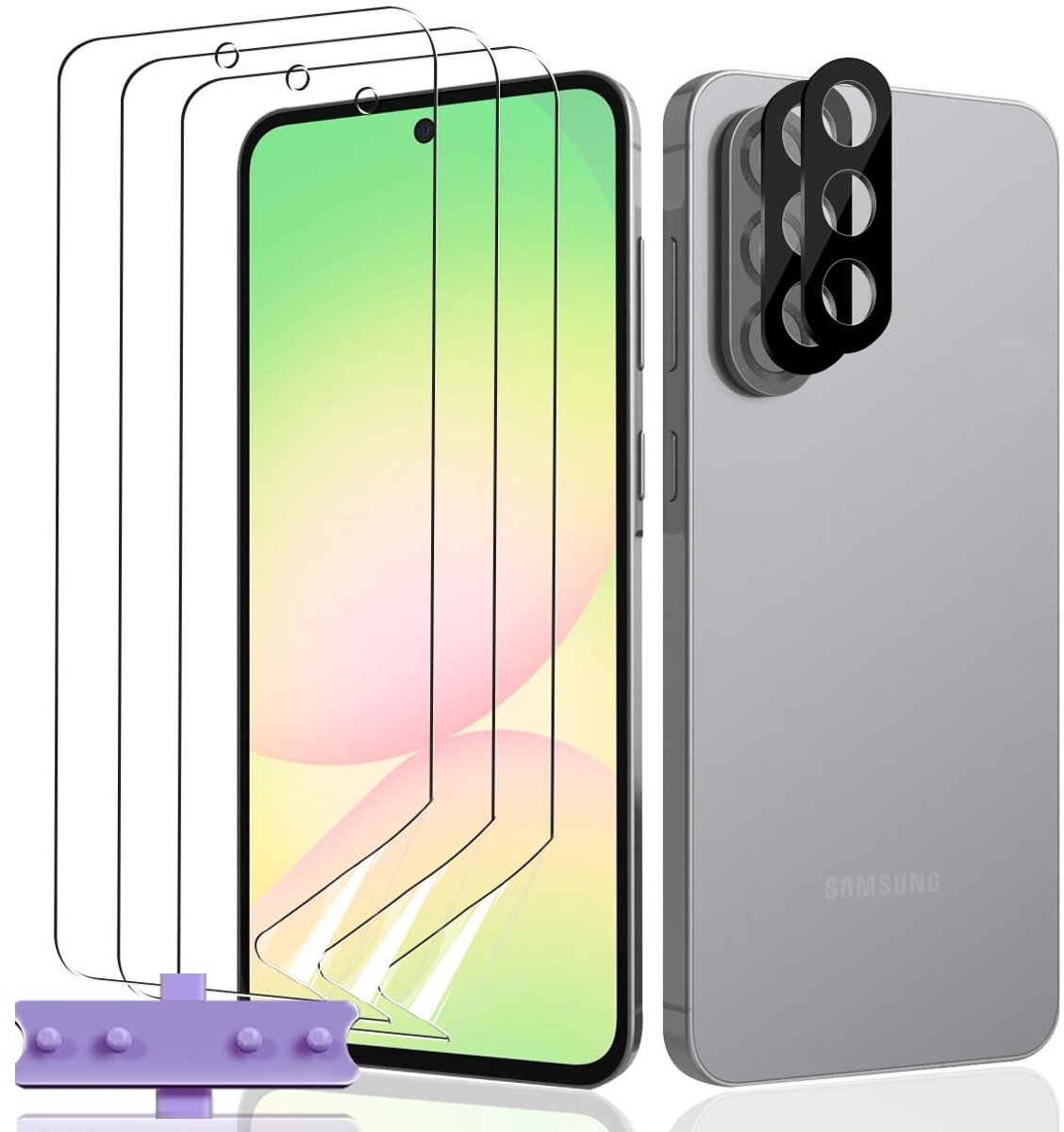 Solidchoice - TPU Screen Protector voor Smartphone met HD Beeldkwaliteit, Set van 3