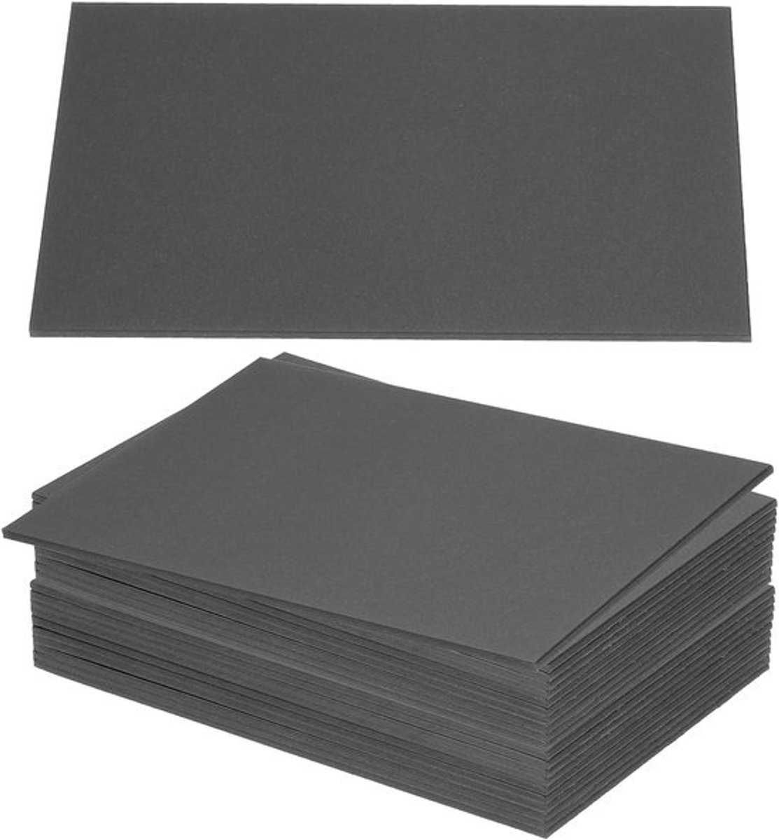 12,5 x 10 x 0,1 inch spaanplaatvellen, 20 stuks stevige boekenplankmappen voor boekbinding, zwart, ideaal voor knutselen en archiveren