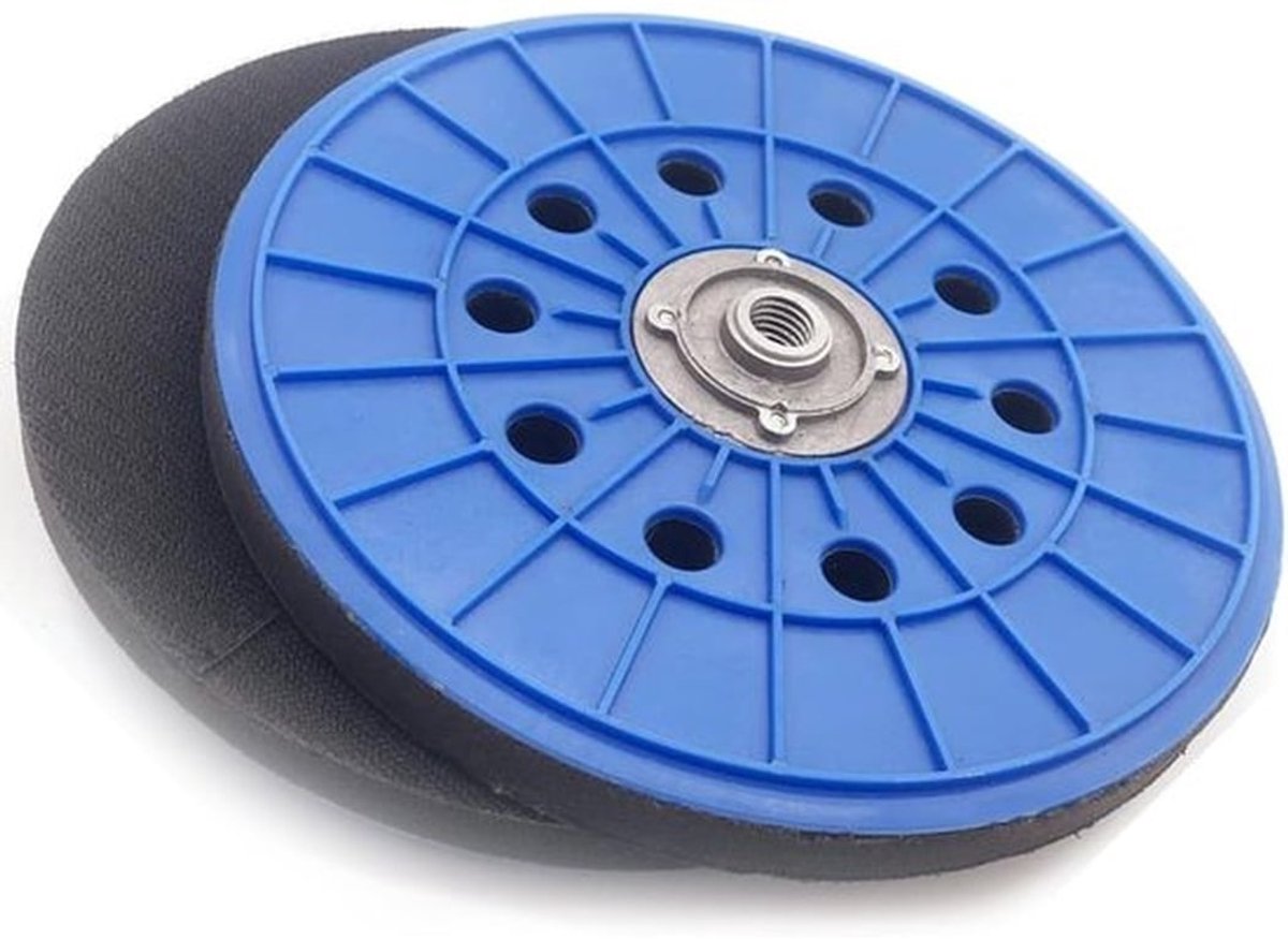 Schuurschijf 215 mm - Klittenband M14 - Steunschijf - 10 gaten - Voor wandschuurmachine - Plafondslijper - Efficiënte stofverwijdering - Schuurpad