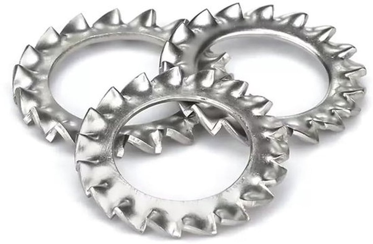 Borgschijven 304 Roestvrij Staal - Sterborgschijven - Sluitingen Sieraden Maken - Trilbestendige Schijven - Bevestigingselementen - 10 Stuks - Sluitringen