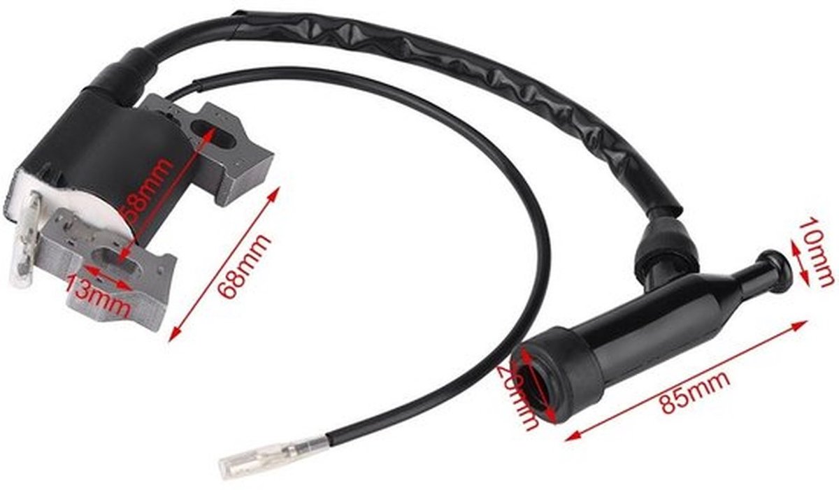 Bobine voor GX110/GX140/GX120/GX160/GX200 Motor - Gloednieuw - Metaal/Kunststof - Eenvoudig te installeren - Gewicht 205 g - Verbetert verbrandingsefficiëntie - Ontstekingsspoel
