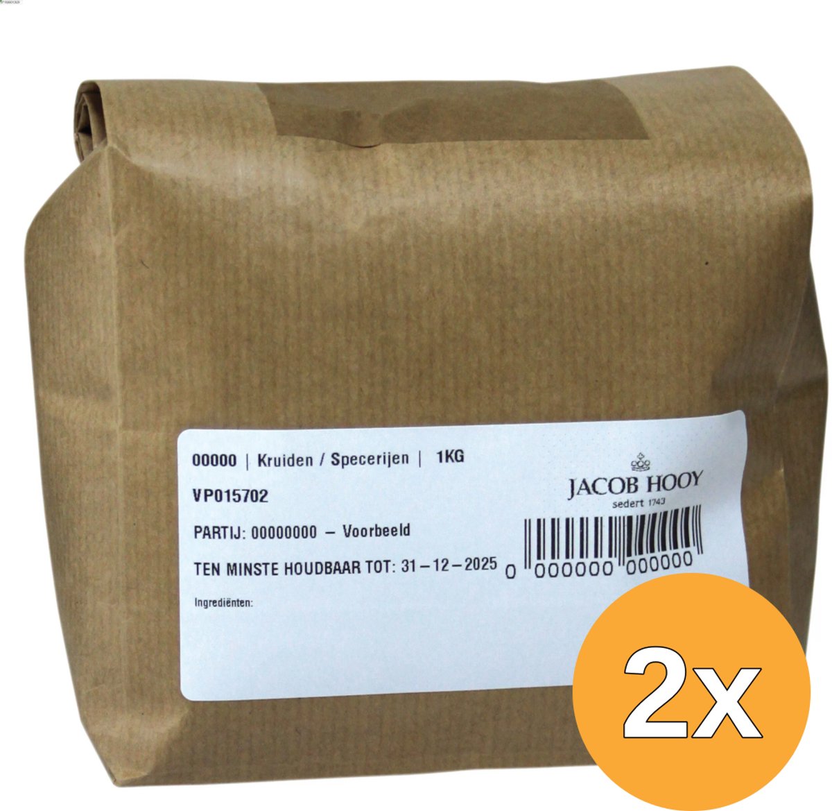 2x Jacob Hooy Steranijs Gemalen (1000 gr)