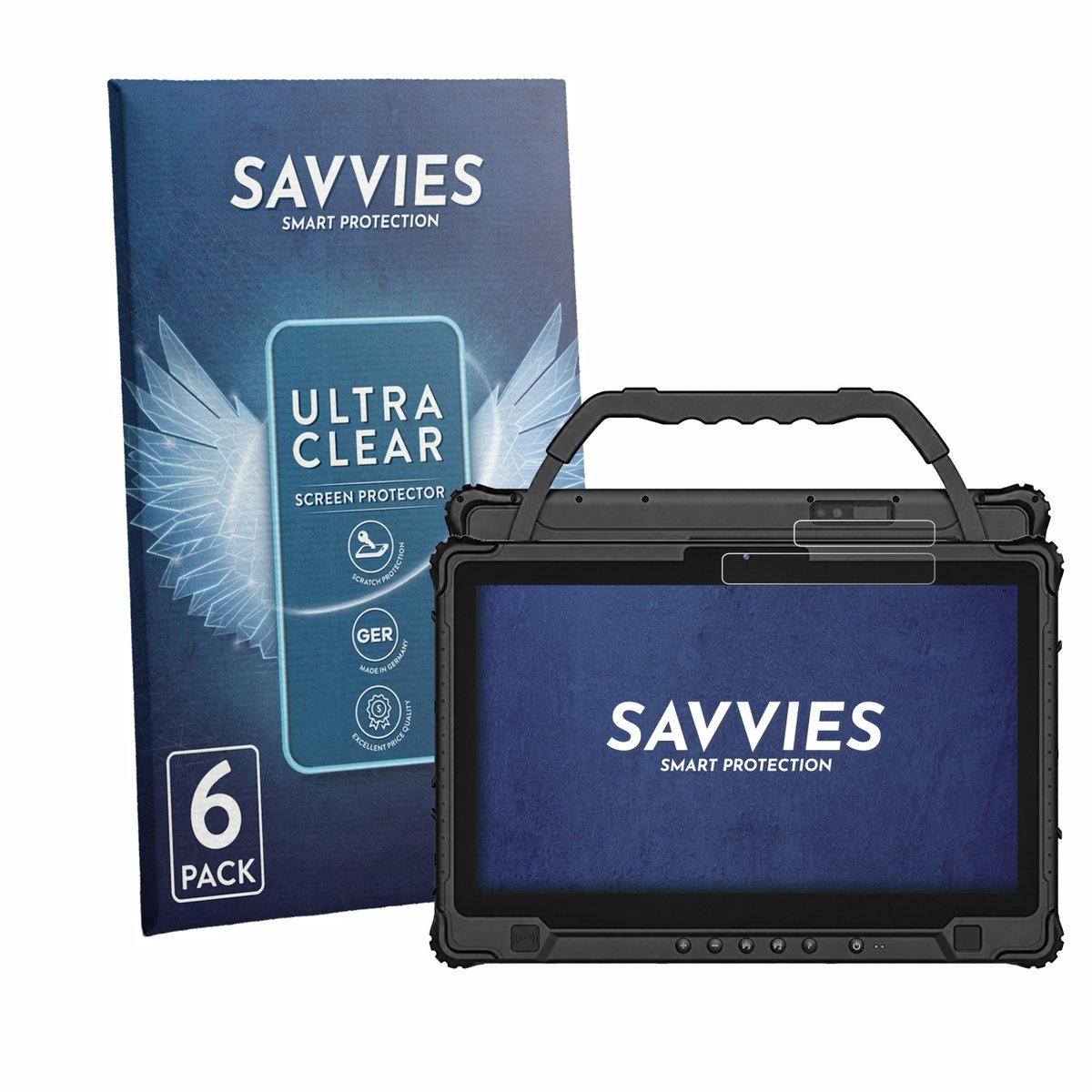 Savvies - Screenprotector voor Emdoor EM-I14M 14" (ALLEEN Camera Lens) - Folie Beschermfolie transparant 6 Stuks