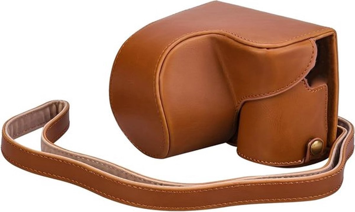 Beschermhoes voor Sony A6400 A6100 A6000 A6300 Camera, Op maat gemaakte PU Leren Tas, Compacte Draagoplossing, Bruin, Camera Bescherming en Accessoires