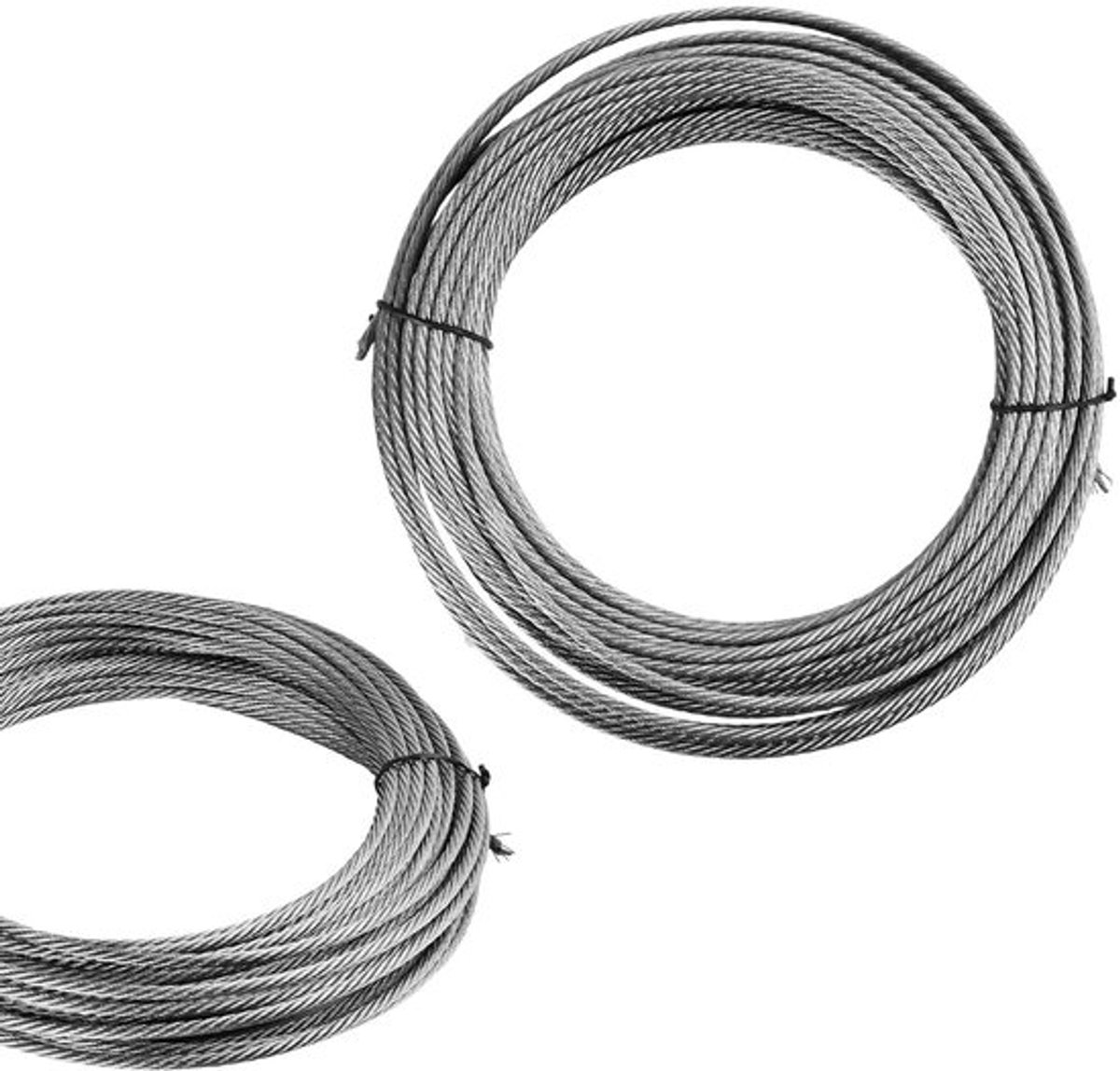 Robuuste RVS Kabelset van 20 meter voor Kledinglijn, Plantstand en Ophangsystemen, Duurzaam en Veelzijdig (7 x 7.4 mm)