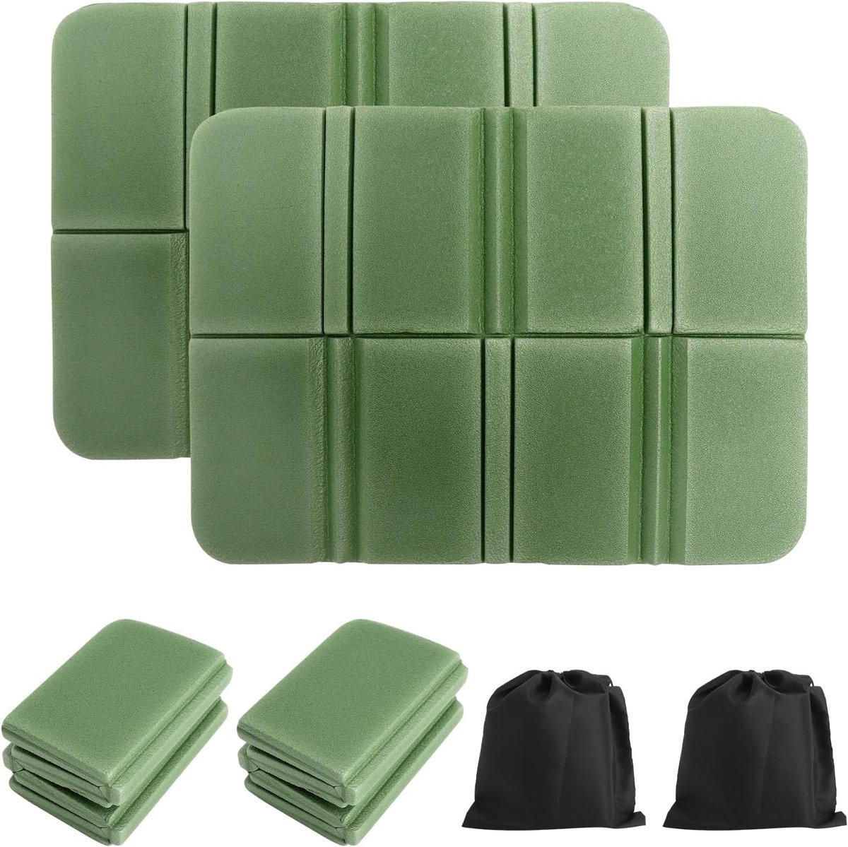 Vouwbare Zitkussen Set van 2 voor Buiten - Weerbestendig, Isolerend en Lichtgewicht Camping Accessoire voor Wandelen, Picknicken en Sportevenementen