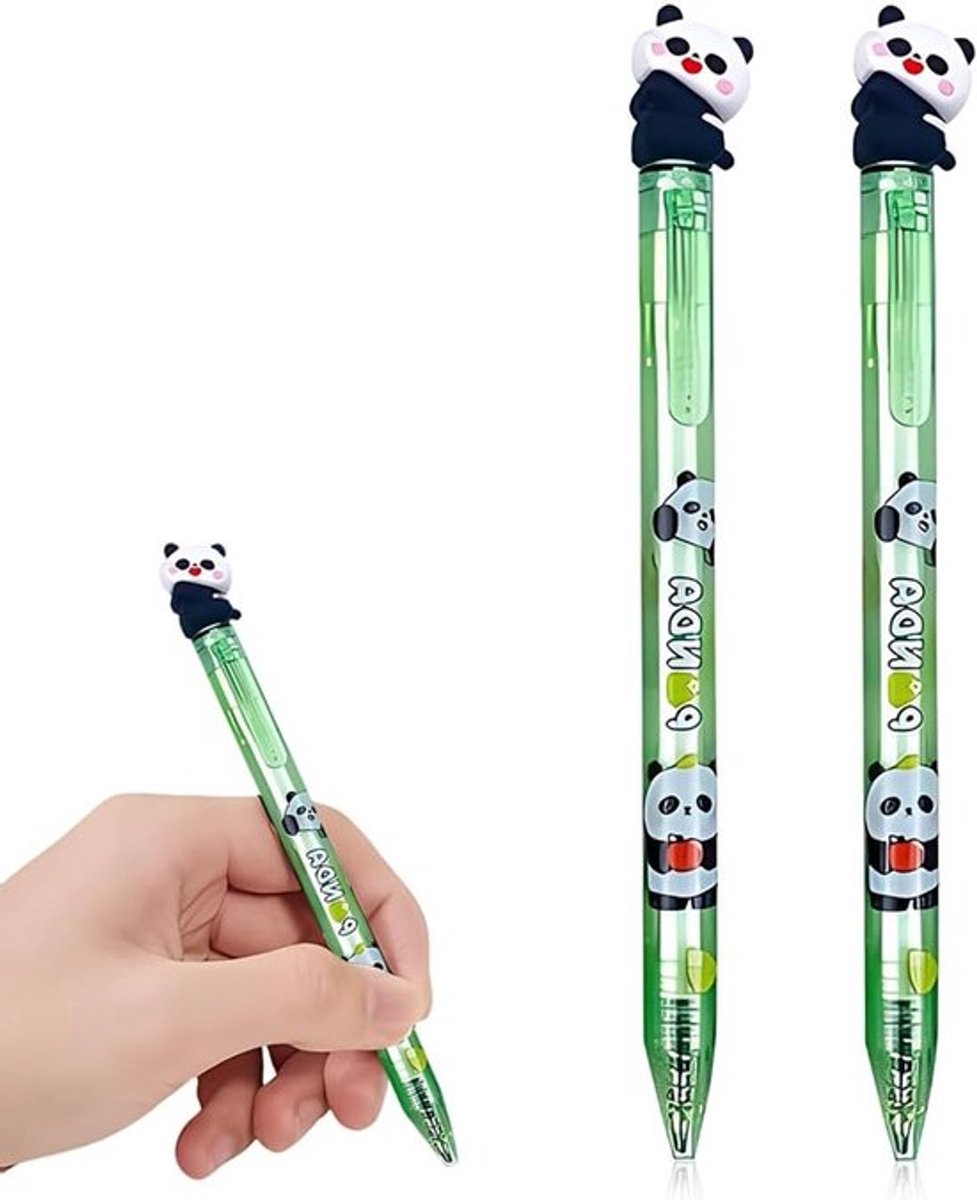 Kawaii gelpennen set met cartoon katten in groen, 0.5mm navulling, perfect voor vriendschap en schoolbenodigdheden