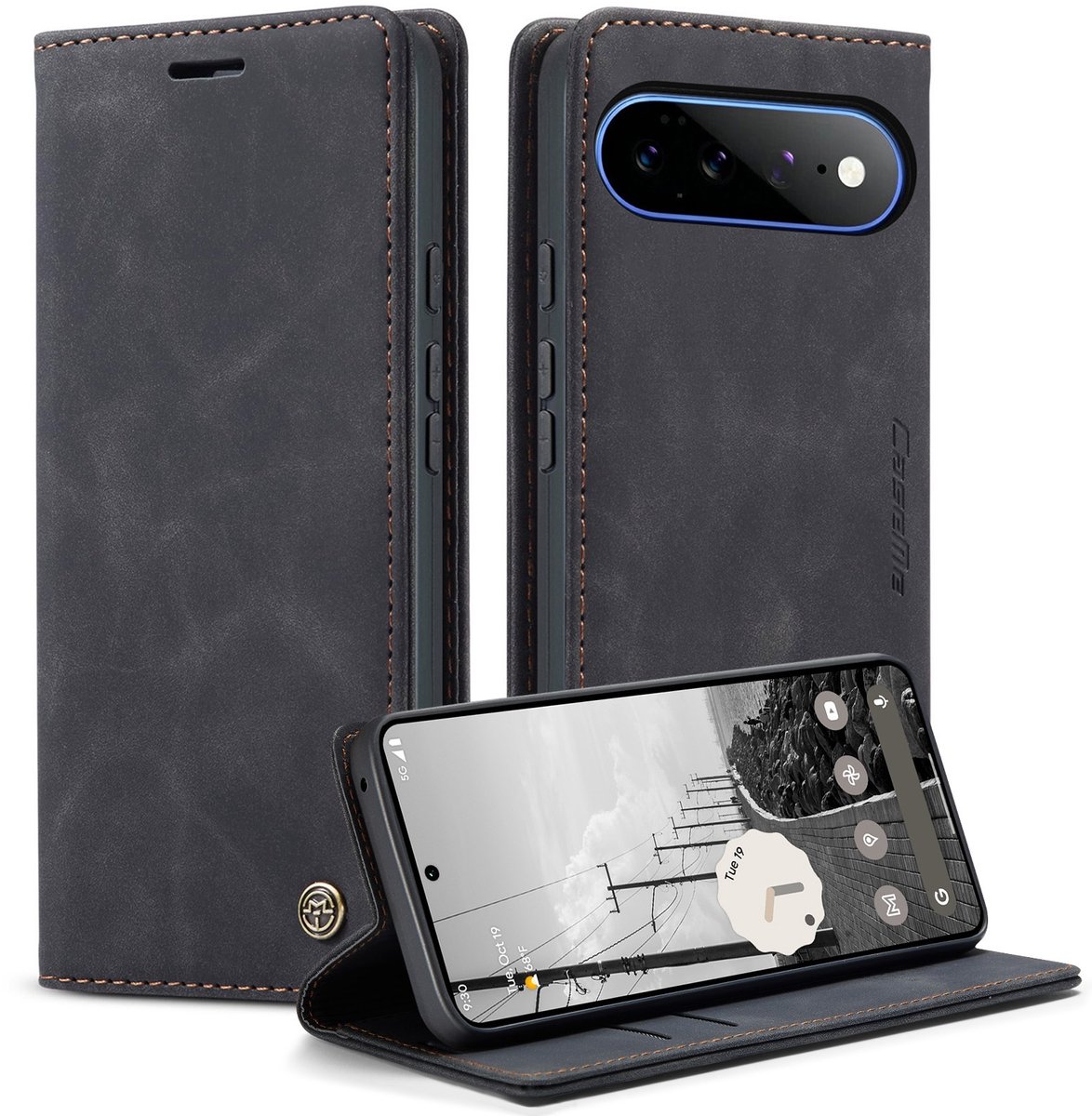 CaseMe Hoesje - Geschikt voor Google Pixel 11 Pro XL Hoesje - CaseMe 013 Book Case - Zwart
