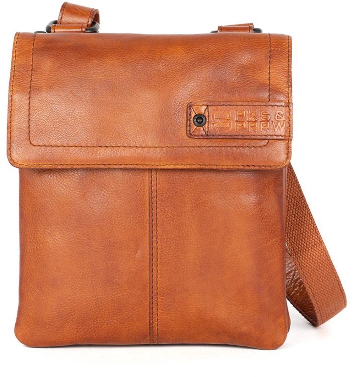 Leren Crossbodytas - Jake - Brandy Cognac