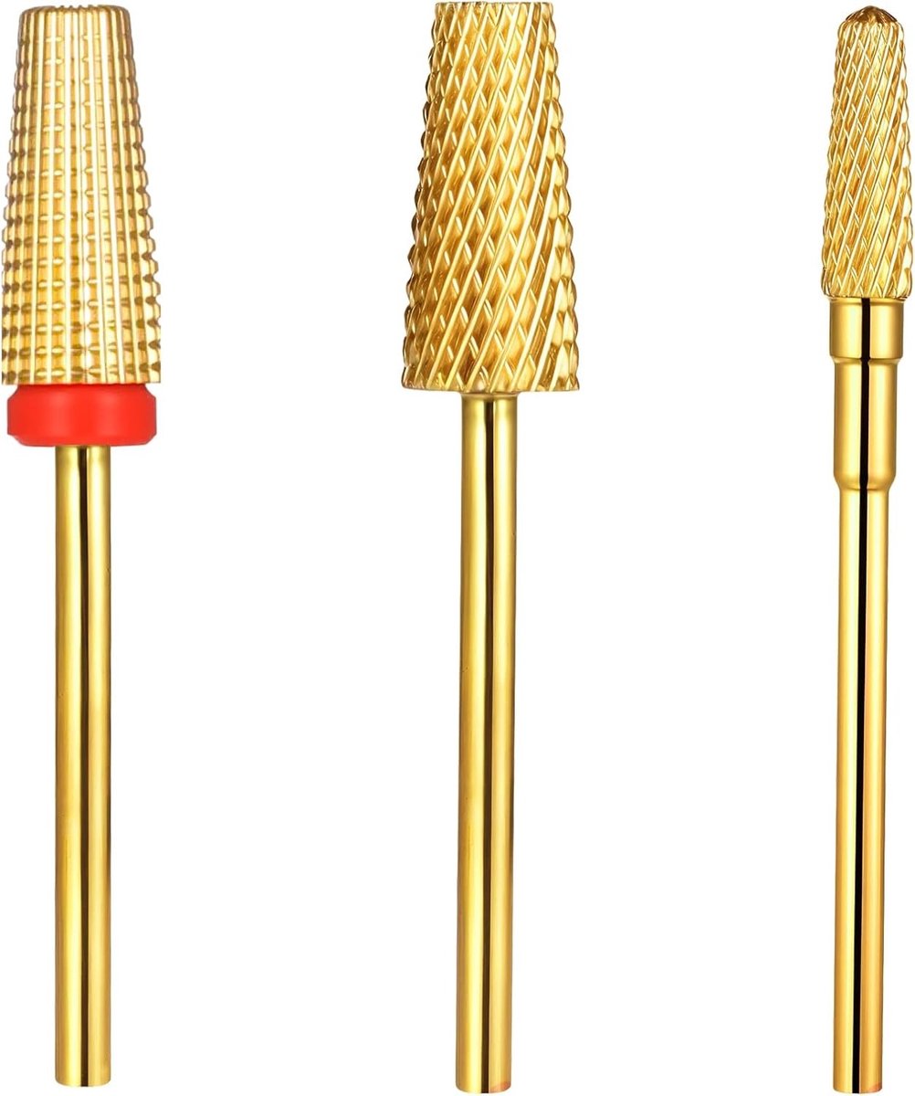 3PCS Nagelboor Bits Set - Multifunctionele Carbide Bits voor Acrylnagels, Gel Verwijdering en Manicure Pedicure Tools voor Thuis en Salongebruik