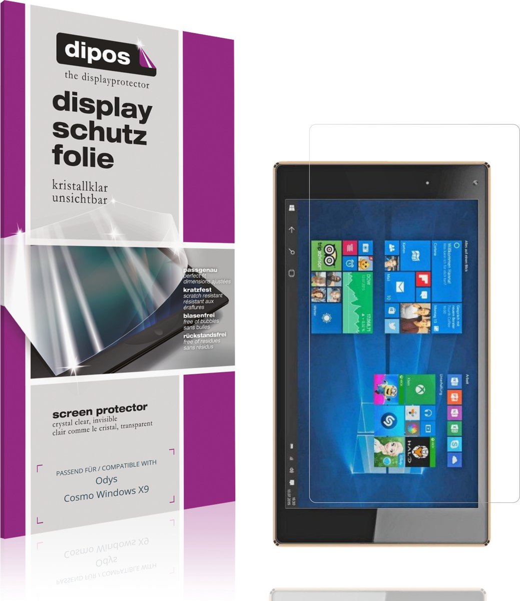 dipos – 2x Beschermfolie geschikt voor Odys Cosmo Windows X9 | Krasbestendige & heldere Screenprotector Ultra-Thin