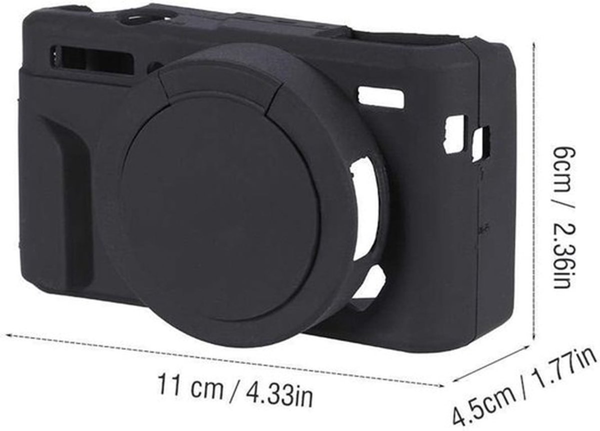 Camera Case Zachte Siliconen - Beschermende Cover - Lichtgewicht - Geschikt voor G7XII/G7X Mark II - Duurzaam - Stootbestendig - Cameratas