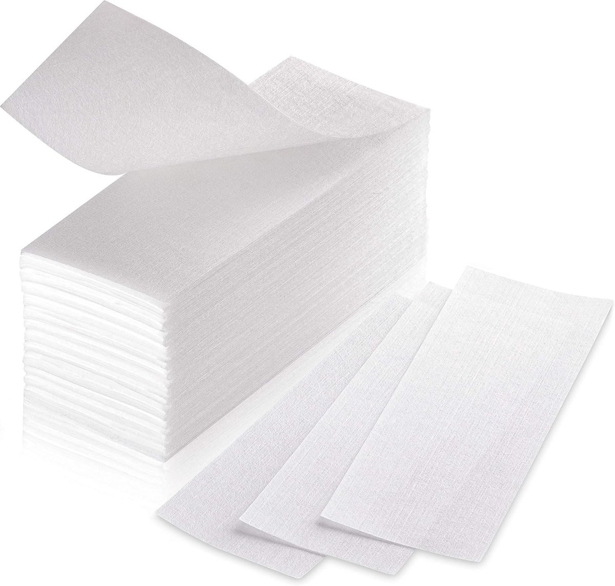 Fleecestrips voor Ontharing - Wit - 80 g/m² - Huidvriendelijke Vliesstrips - Voor Lichaamsgebruik