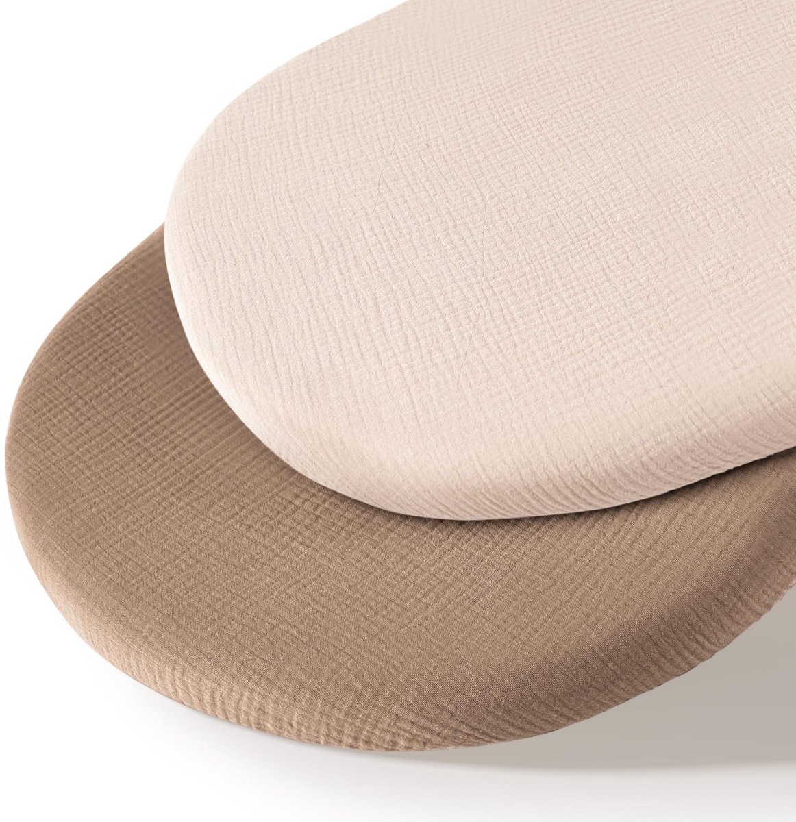 Wieg hoeslaken set van 2 stuks - ademend mousseline katoen - afneembaar wasbaar buitenhoes - geschikt voor babywieg matras - 32 * 17 inchStijl 24