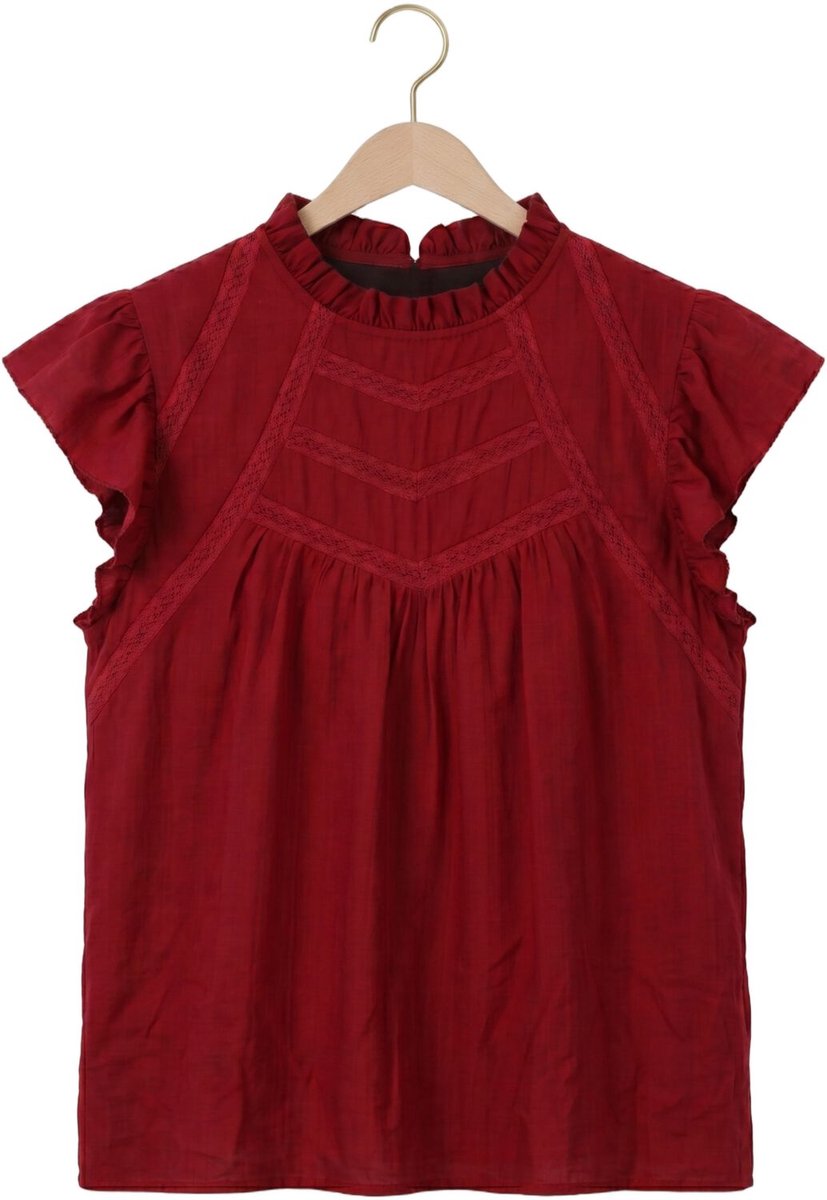 MSCH Copenhagen Mschpeninna Ss Top Tops & T-shirts Dames - Shirt - Rood - Maat XS