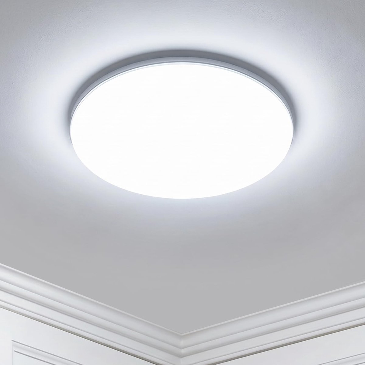 LED Plafondlamp - Wit - Ø 23 cm - Energiezuinige Ronde Lamp - Voor Badkamer, Keuken en Woonkamer