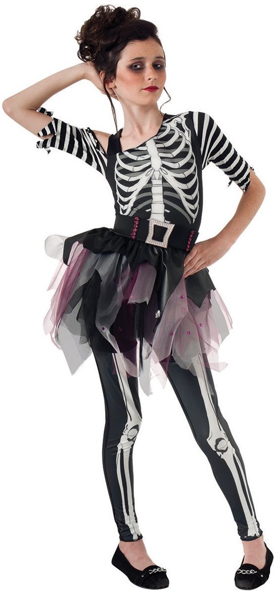 Skelet ballerina kinderkostuum